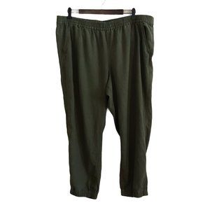 J. Crew Point Sur Olive Green Linen Jogger Pants